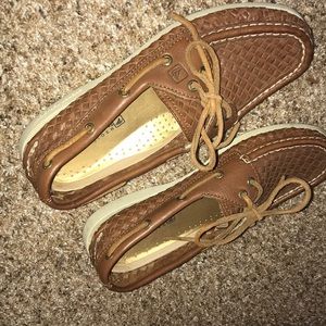 sperry top sider women’s brown leather